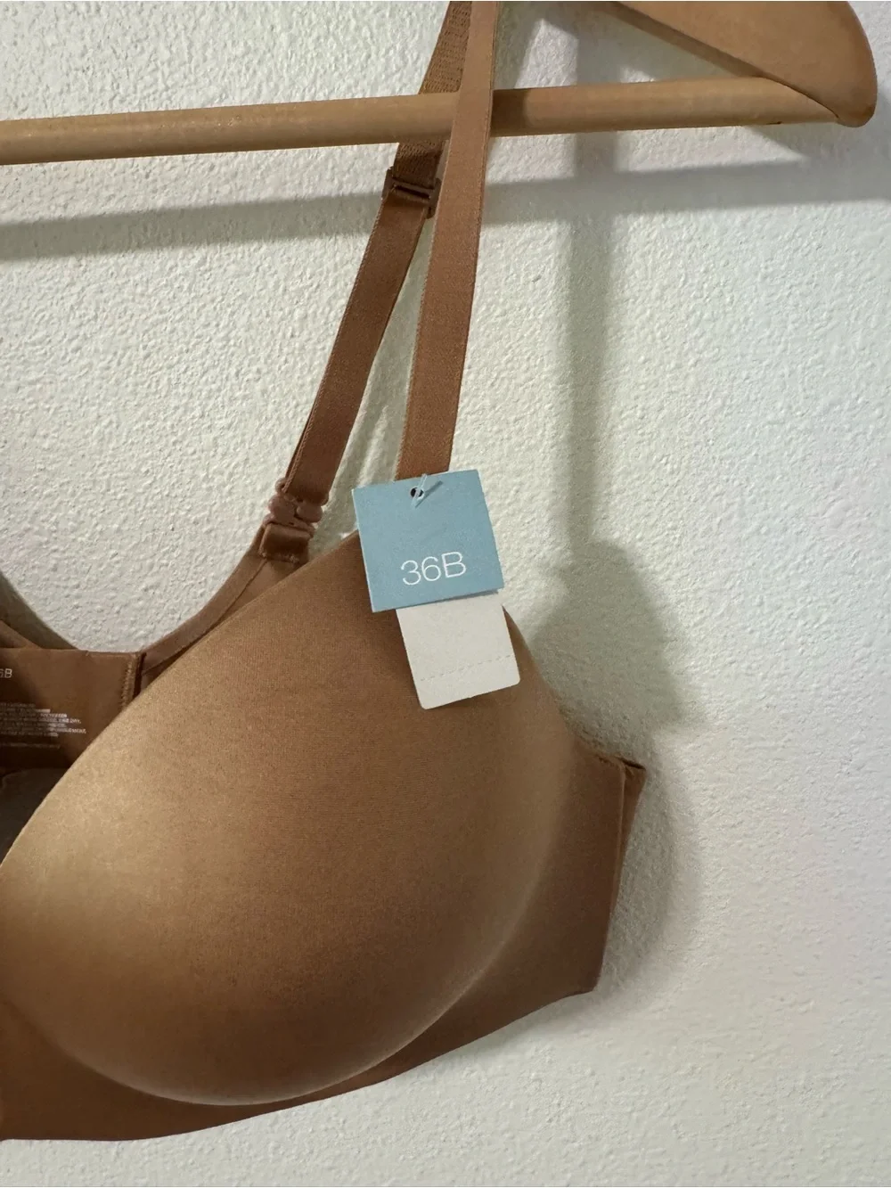 GAP Everyday Smooth Wireless Bra Cognac Lightly Lined Convertible NWT-36B